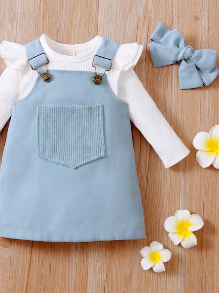 Baby blue pinafore dress hotsell