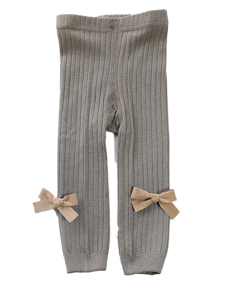 Baby Girl Grey Cable Knit Leggings