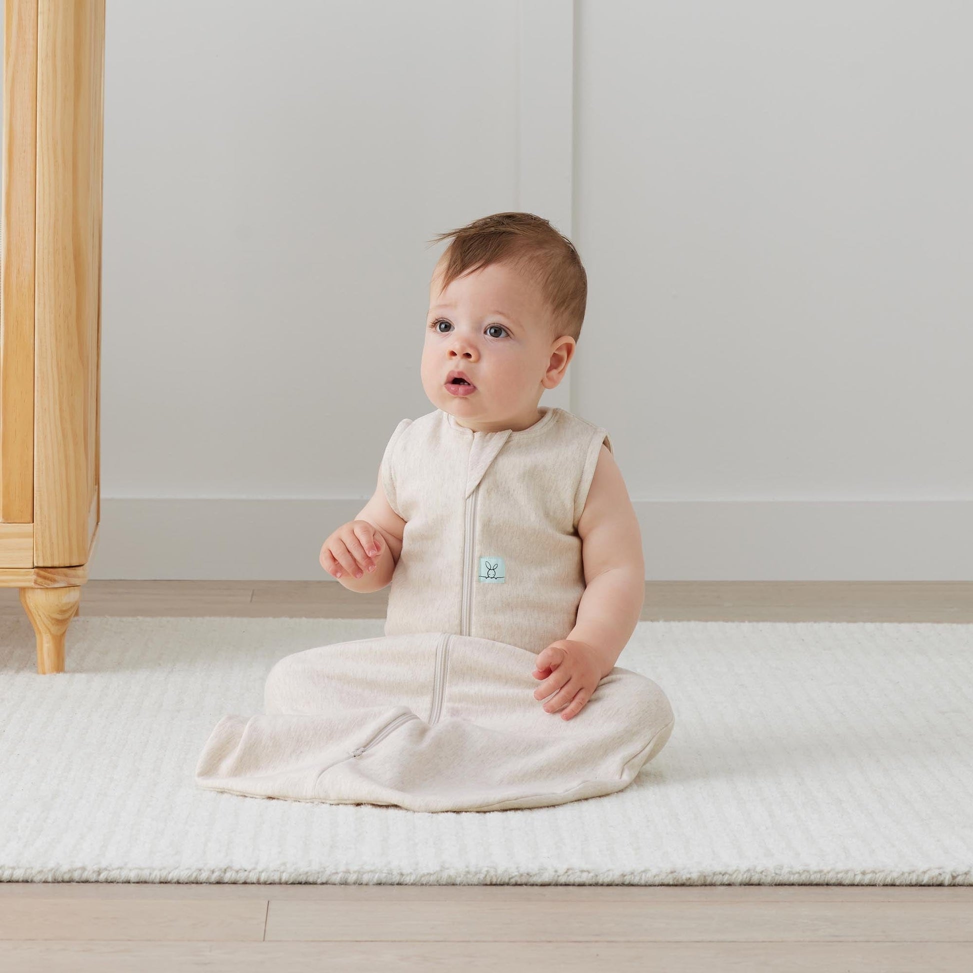 ErgoPouch - Organic All Year Jersey Sleeping Bag - Oatmeal - 1.0 TOG - Stylemykid.com