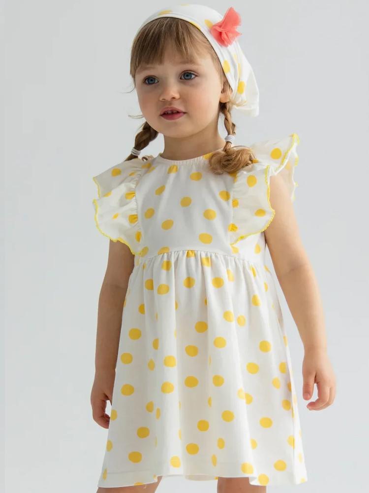 Girls yellow hot sale polka dot dress