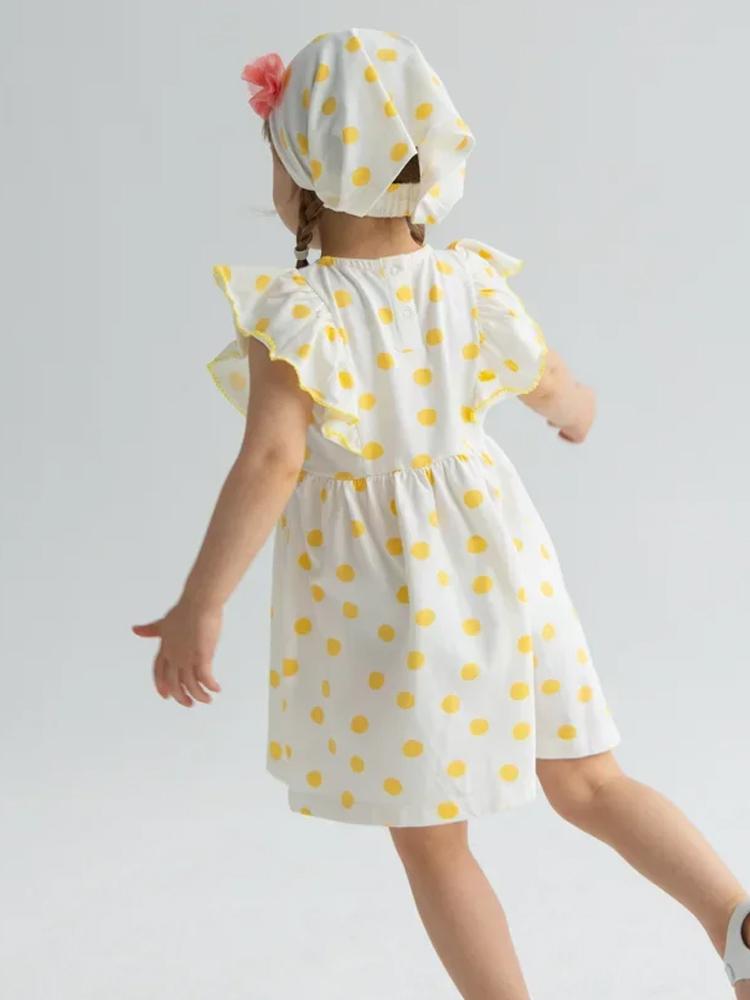 Baby girl yellow 2025 polka dot dress