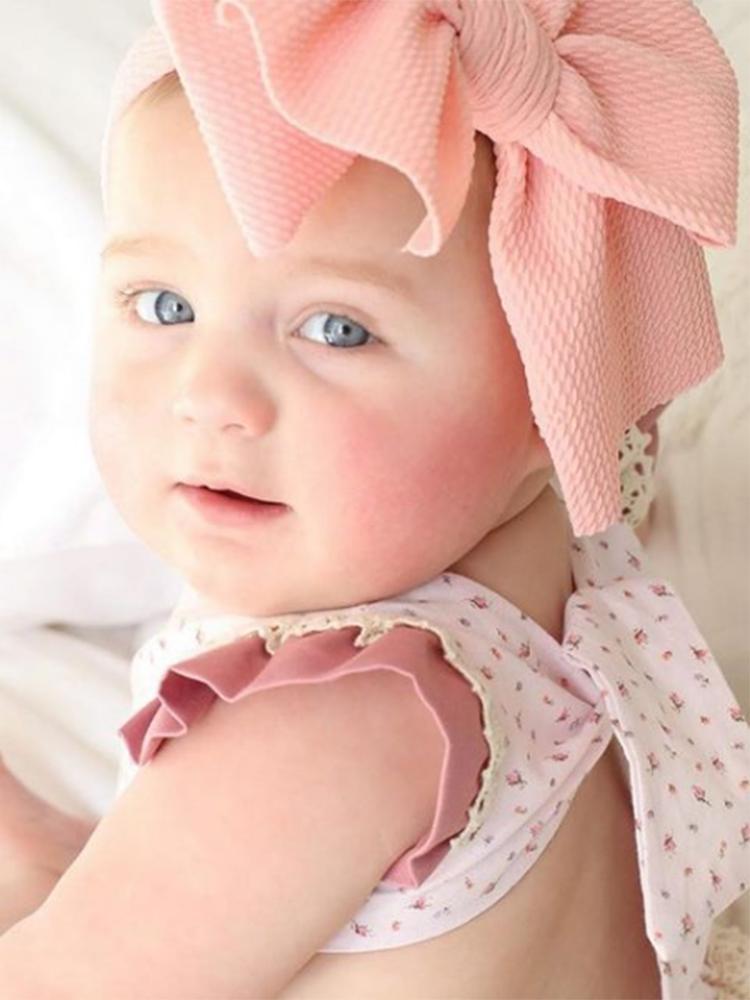 Pink bow best sale headband baby