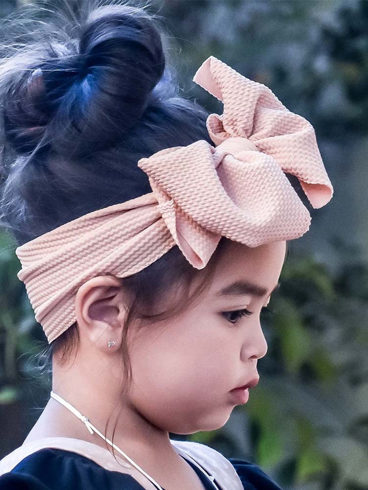 Large pink hot sale bow headband